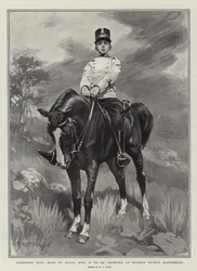 Alphonso XIII, konge av Spania, som skal krones i Madrid i dag (lørdag)